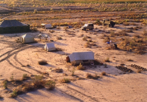 The Adji Kui camp in September 2001.